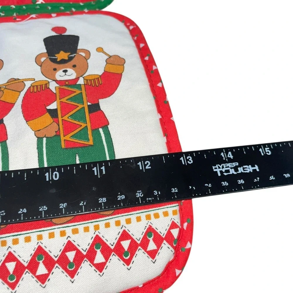 Vintage‎ Holiday Casserole Trivet Bears Marching Band  13.5